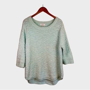𝅺STUDIO Woman JPR Super Soft Oversized Sweater Seafoam Green/Blue Women's 1XL